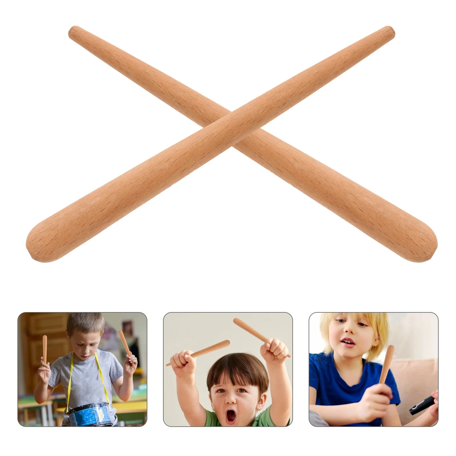 

6 Pcs Music Stick Fish Frog Scraper Baby Instruments Musical Wood Wooden Sticks