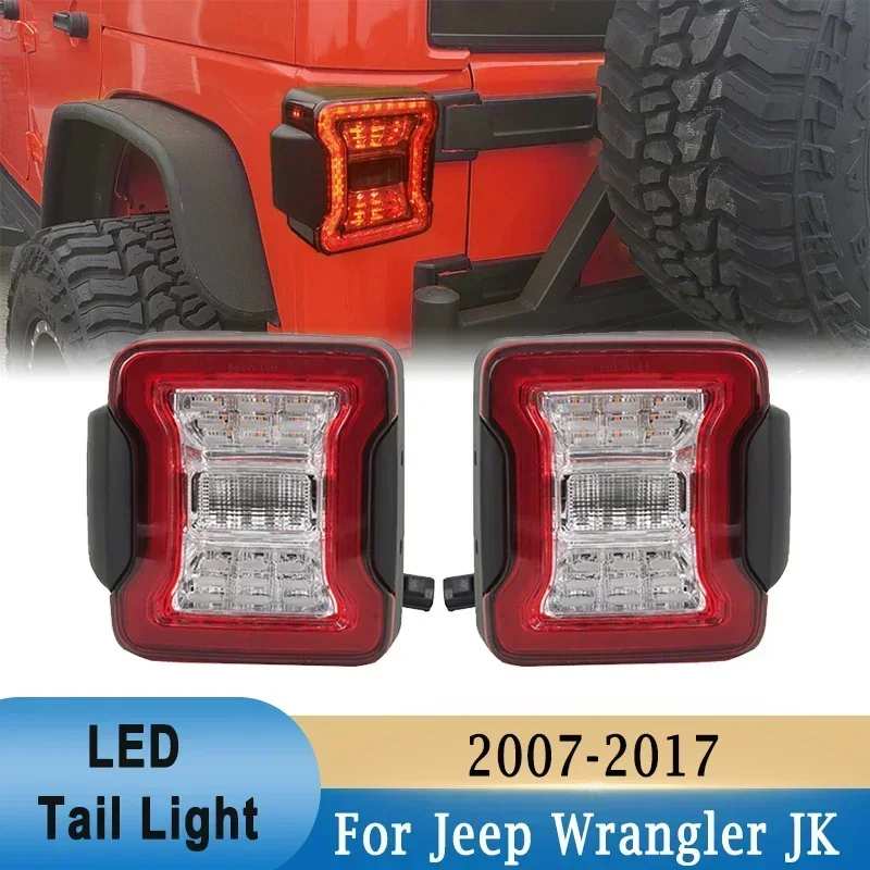 

LED Tail Light Rear Reverse Brake Lamp Turn Signal Light Daytime Running Lamps for Jeep Wrangler JK 2007-2017 USA /EU Version