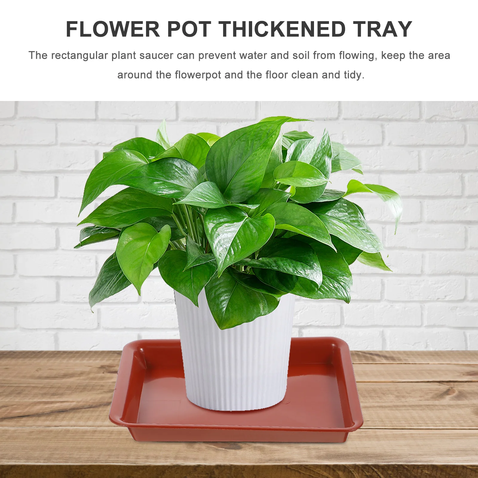 

10pcs Plant Saucer Plastic Rectangular Tray For Indoor Outdoor Flower Pot Drip Drainage Catcher Planter Accessories