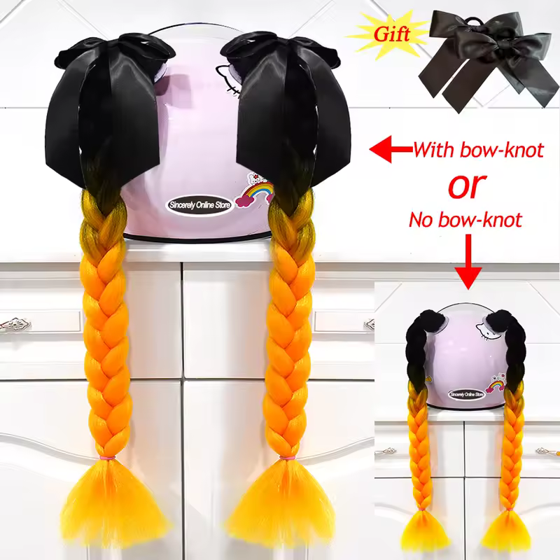 2pcs/pair New Motorcycle Helmet Braids Woman Braids Wig For Motorbike Helmets 164 colors Twist Dual Pigtail Ponytail With Sucker - Image 27