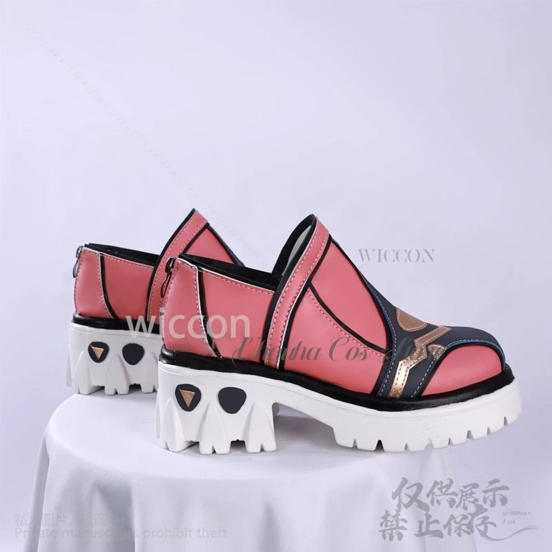 อะนิเมะเกม Genshin Impact คอสเพลย์ Varesa รองเท้าหวาน Y2K รูปแบบ Props สีชมพูกีฬาสวมใส่สําหรับหญิงหญิงฮาโลวีน Cos ที่กําหนดเอง