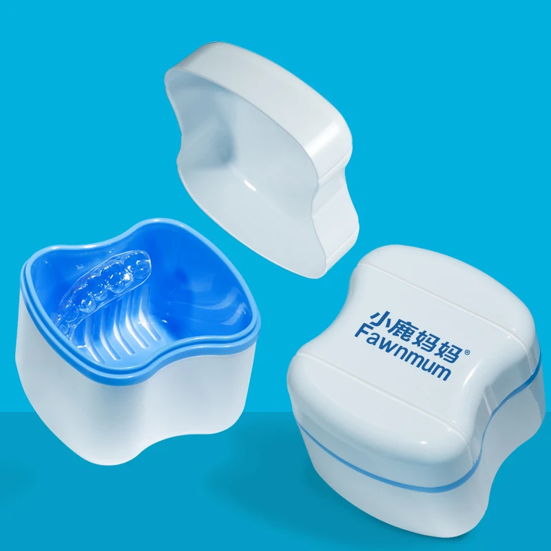 

1pc Enture Storage Box Denture Elderly Portable Soak Box Invisible Braces Orthodontic Retainer Cleaning and Cleaning Boxes