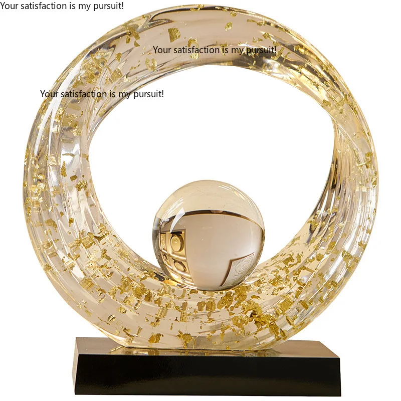 Light Luxury Wealth Rolling Resin Ornament, Stylish Creative Decor for TV Cabinet, Wine Cabinet and Office Desktop