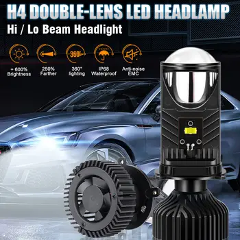 Super jasný mini Canbus Y6 H4 LED světlomet do auta 6000K čočka Autolampa H4 30000LM Mlhová světla Žárovka Bi LED projektor 12/24V ampule 8 nejlepší prodej Mini projektor LED H4 Y6 - №1