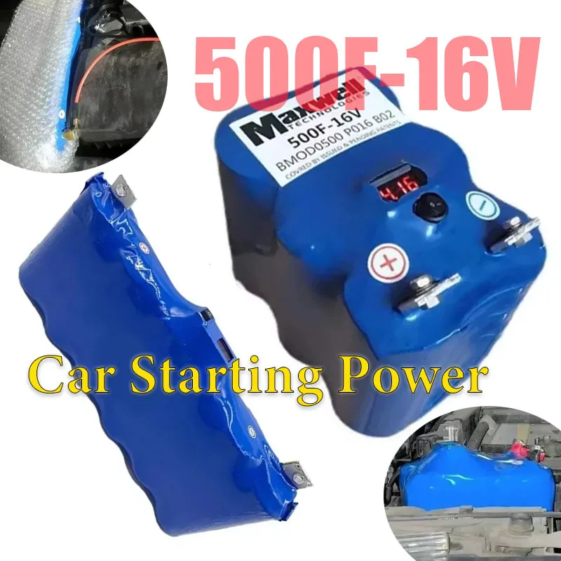 For Maxwell Power 16V 500F 2.7V 3000F Car Start Car Start Power Super Capacitor Car Rectifier Voltage Display