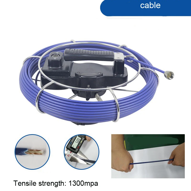 512HZ sonde Locator Self-Leveling Video Audio Recorder Sewer Pipe Inspection Camera with 7mm soft cable 9Inch IPS 1080P Screen