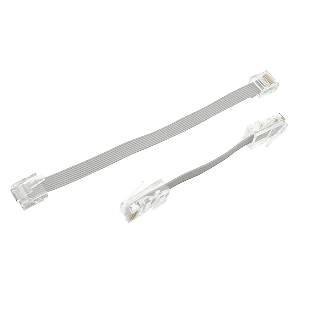 0.2M/0.5M/1M RJ45 Connector 8P8C Short Body Plug Cable Long body Plug 8-core Flexible flat cable Gray