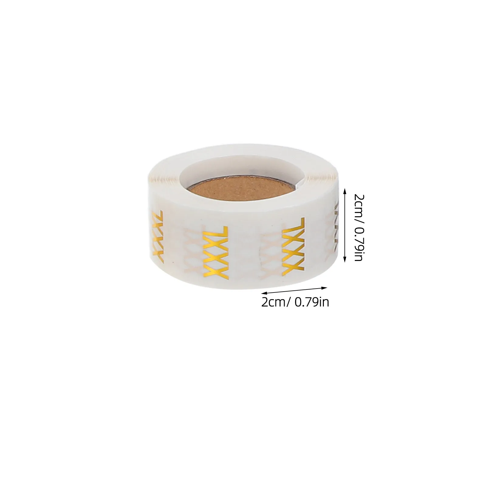 Clothing Size Stickers 6 Rolls Gold Foil Clear Round Labels S-3XL for Apparel Organization & Retail Inventory