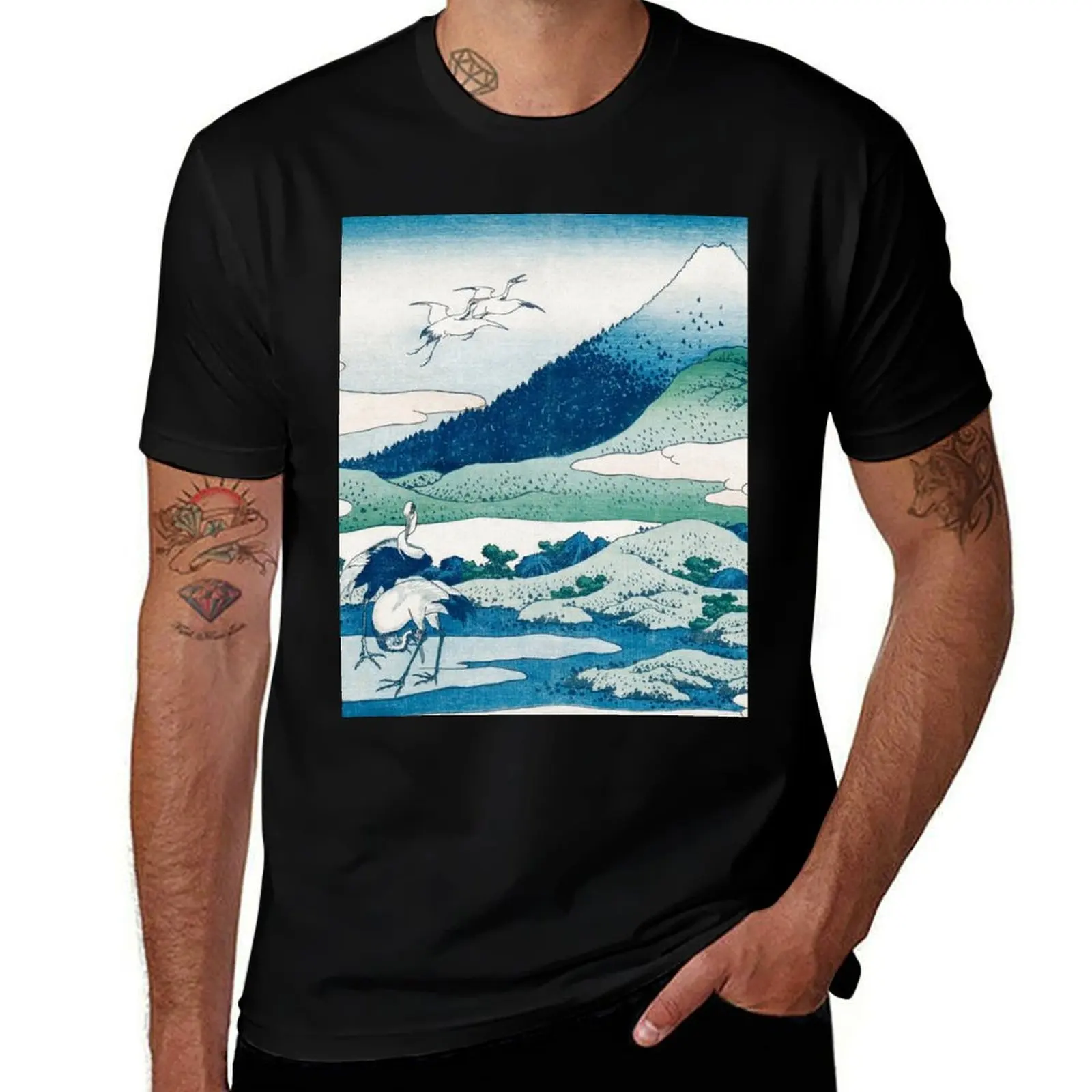 katsushika hokusai (1760-1849) vintage Japanese T-Shirt Lightweight Gym Training T-Shirt