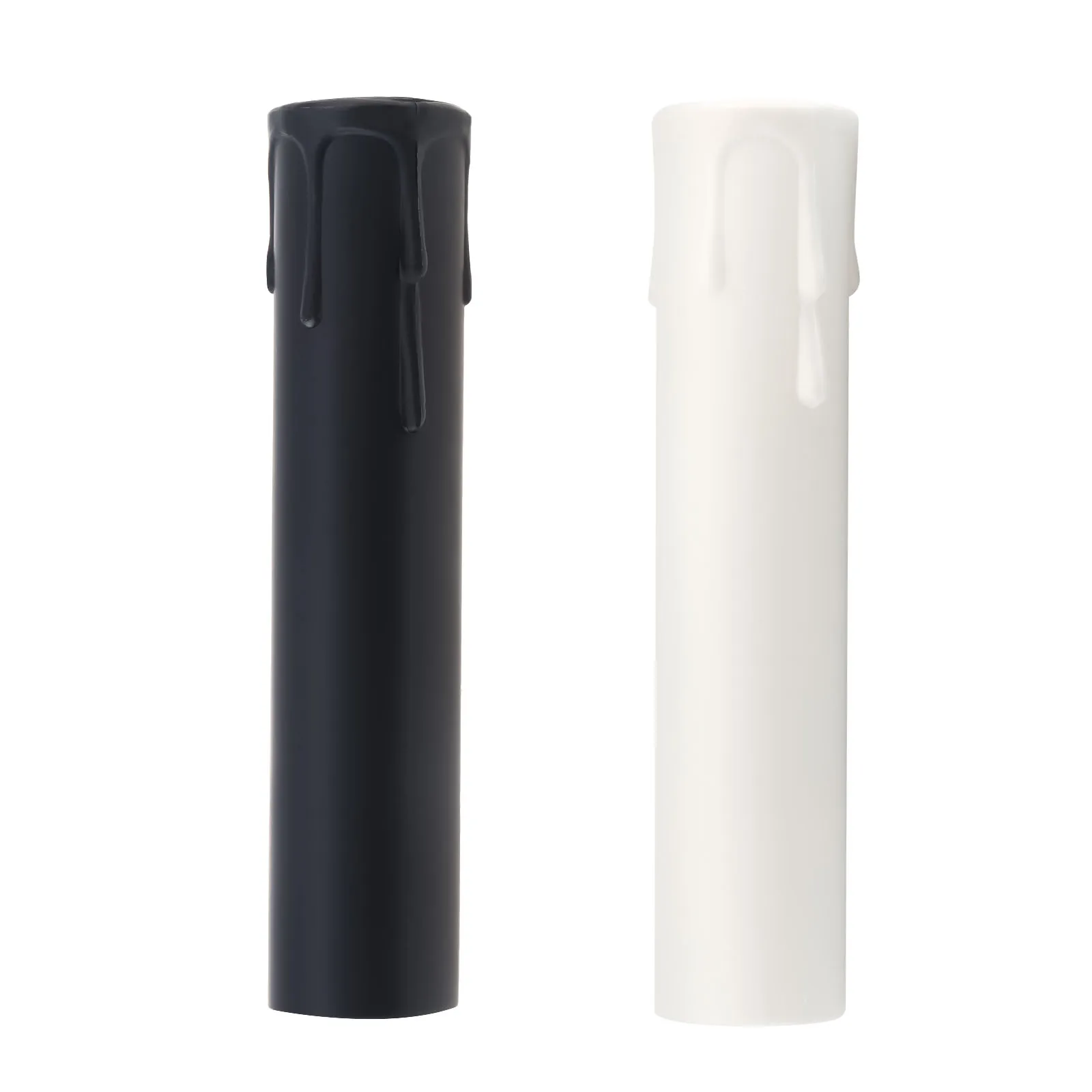 E12 Candle Socket Cover 4 Inch Candelabra Base Plastic Candle Covers Sleeves for Chandelier