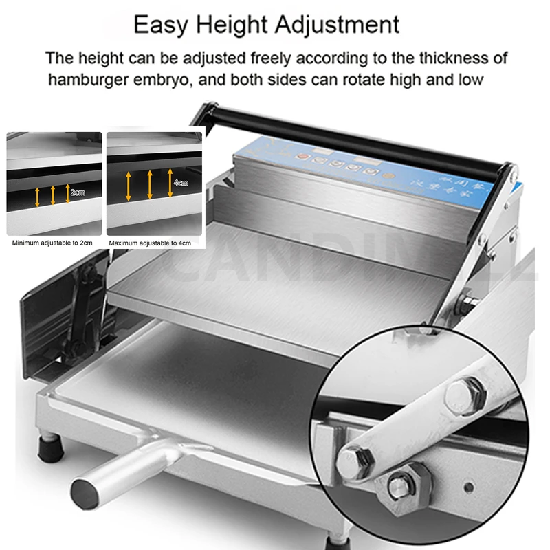 小型ハンバーガー焼き機商業電気バーガーグリル加熱機トーストパンマシンバーガーショップ機器