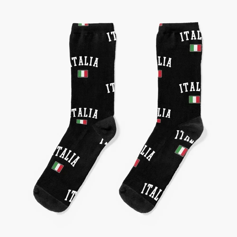 Italy Flag Gift Pride Patriotic Italian Flag Vintage Italia Socks crazy custom sports shoes Men's Socks Women's