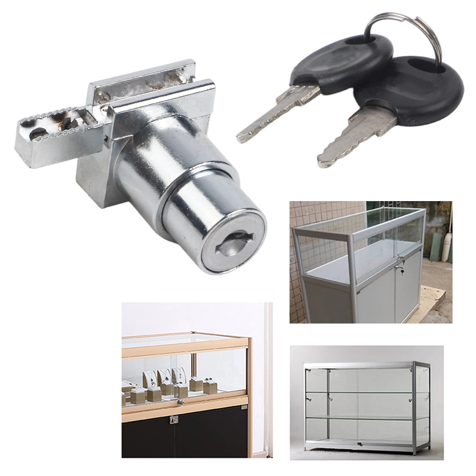 Useful Convenient Door Lock Anti rust Cabinet Glass Hardware Improvement Mechanism Replacement Accessories Display Keys