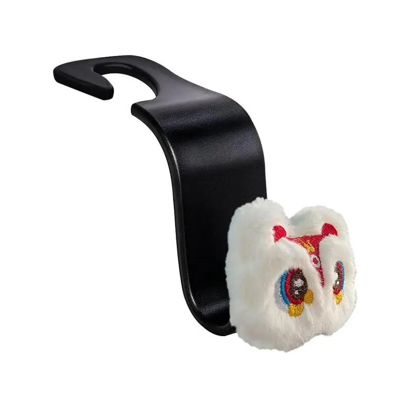 Headrest Hanger Hooks Cute Chinese Dancing Lion Auto Hanger Organizer Universal Lion Wake Up Vehicle Back Seat Headrest Hook