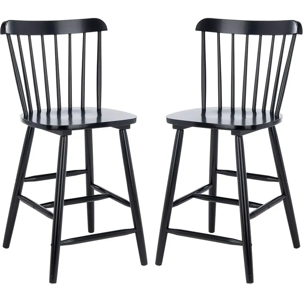 

Набор из 2 черных табуретов Galena Spindle Back, высота 24 дюйма