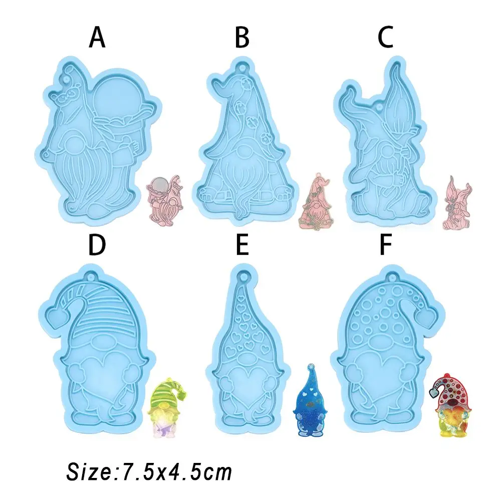 عيد ميلاد سعيد حديقة الجان الايبوكسي العفن الراتنج ، دمية بدون وجه ، سلسلة مفاتيح قزم ، قالب سيليكون ، الحرف ديي ، قلادة المجوهرات ، أداة الصب