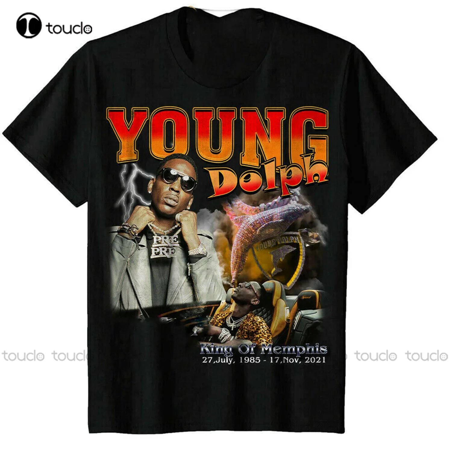 Young Dolph King Of Memphis T Shirt Rare Size S M L 234Xl Cotton Black Tshirt Men Custom Aldult Teen Unisex Xs-5Xl Fashion Funny