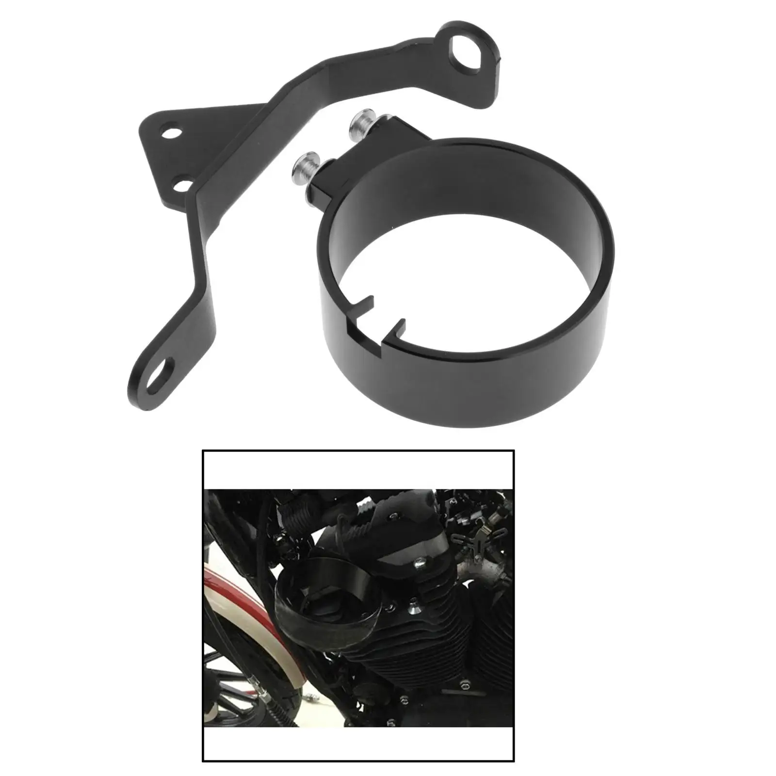 Motorcycle Speedometer Bracket Black Iron Aluminium Adjustable Odometer Mount Clip Handlebar for Chrome Bicycle Odometer 85
