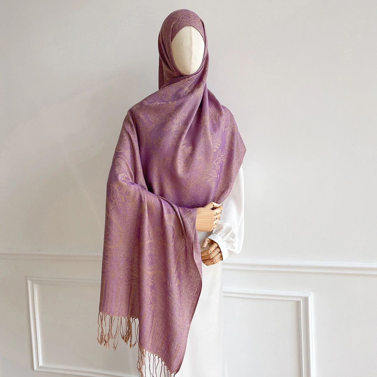 

Pashmina Hijab Scarf Long Muslim Shawl Female Foulard Soft Turban Head Wraps For Women Abaya Women Veil Headband Luxury Brand