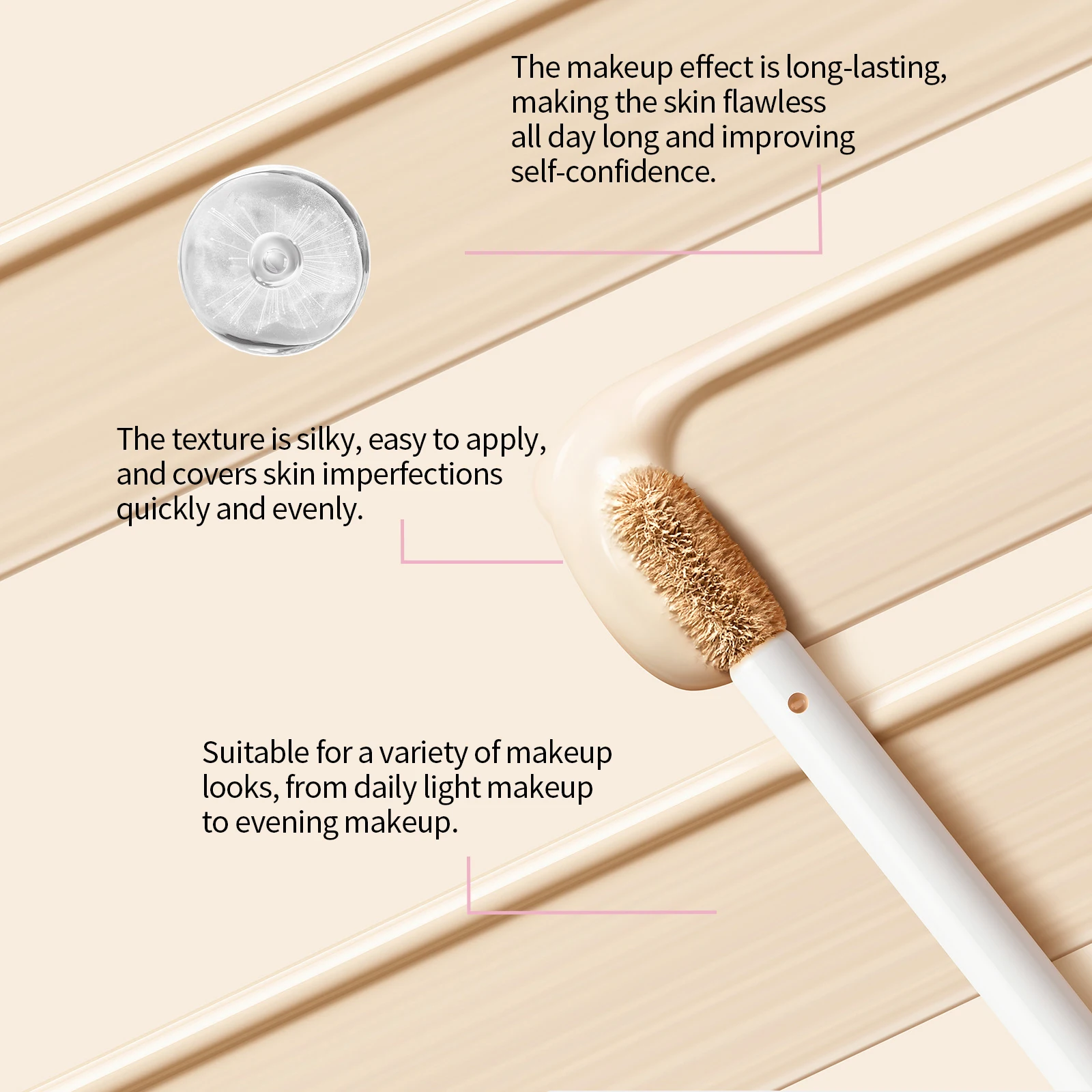 ファンデーション コンシーラー 肌の弾力性を向上させる 肌の色を明るくする 簡単に除去されない 保湿液 保湿補正メイクアップ