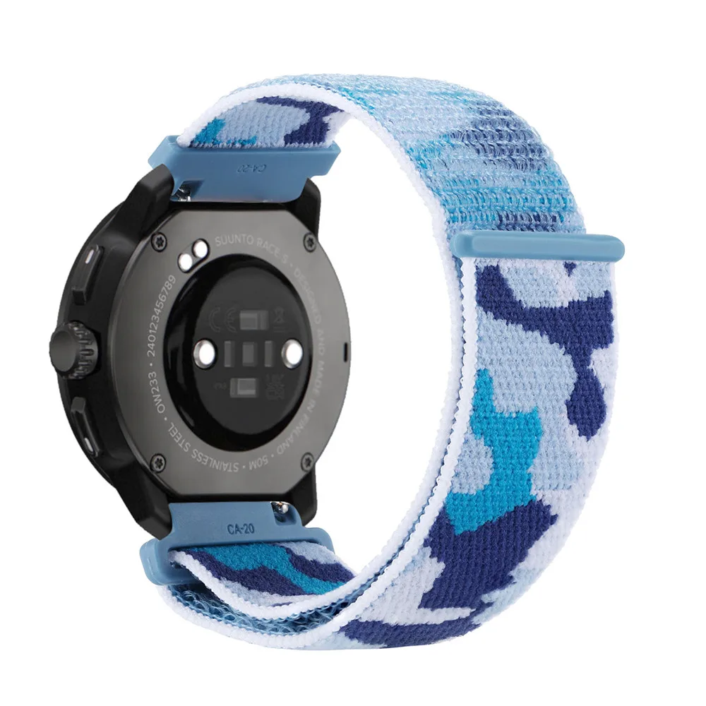 

Camouflage Bands for Suunto Race/Race S/Vertical/9 Peak Pro/9 Peak/5 Peak Band, Nylon Velcro Strap