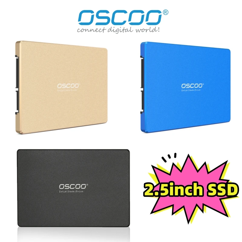 OSCOO-unidad de estado sólido MLC /3D TLC Nand Flash SATA 3 SSD, 2,5 GB, 128GB, 256GB, SSD MLC de alta calidad para ordenador portátil y de escritorio, 512 pulgadas