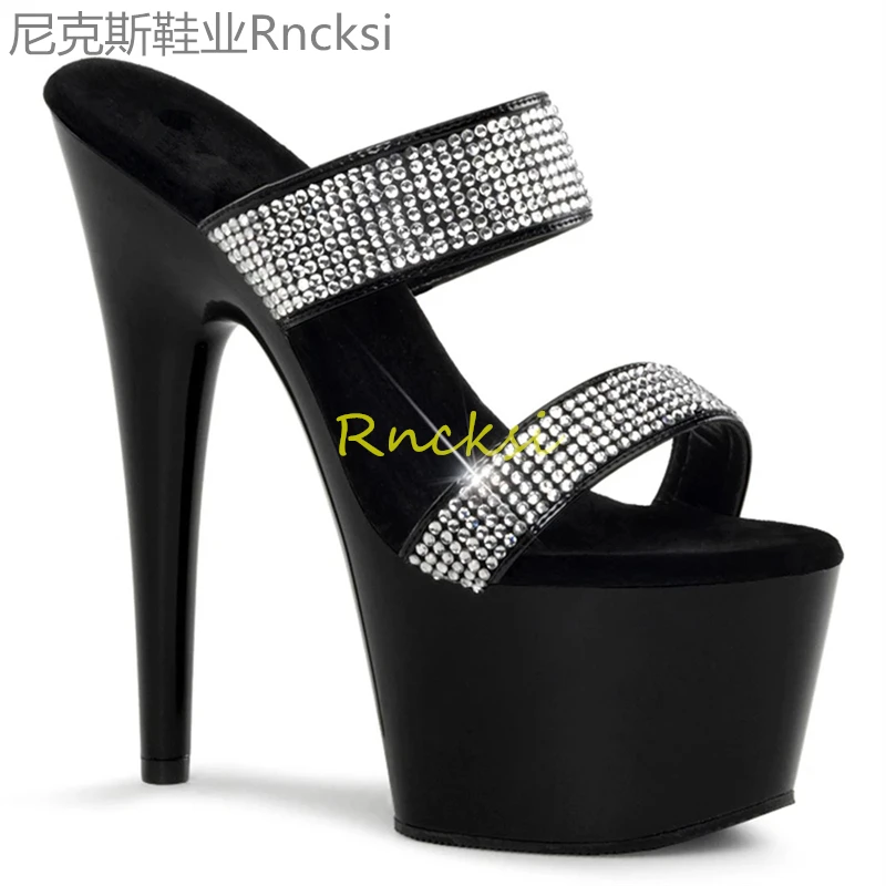 

17cm High-heeled sandals and slippers, women's slippers, sandals, women's temperament and fashion slippers, women