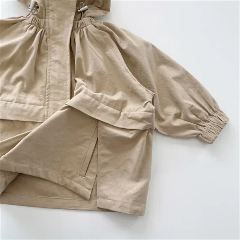 Children's  Autumn/Winter Fashion New Children's Wear Coat  Korean  Loose Hooded Work  Windbreaker  kids jackets for girls image 5