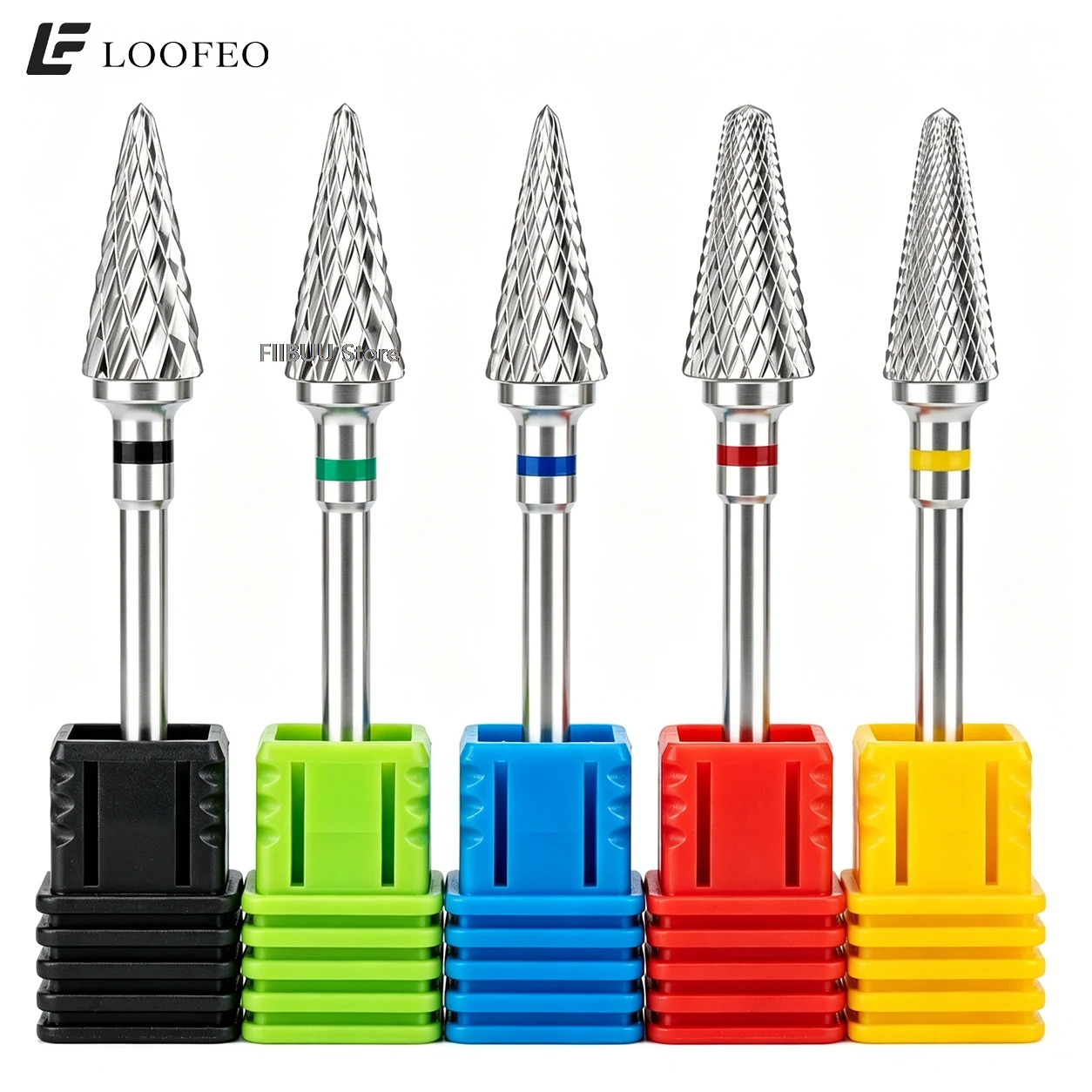 1PC Stainless Steel Cone Nail Drill Bit for Gel Polish Removal Tapered Cuticle Burr E File Bits Milling Cutter For Manicure