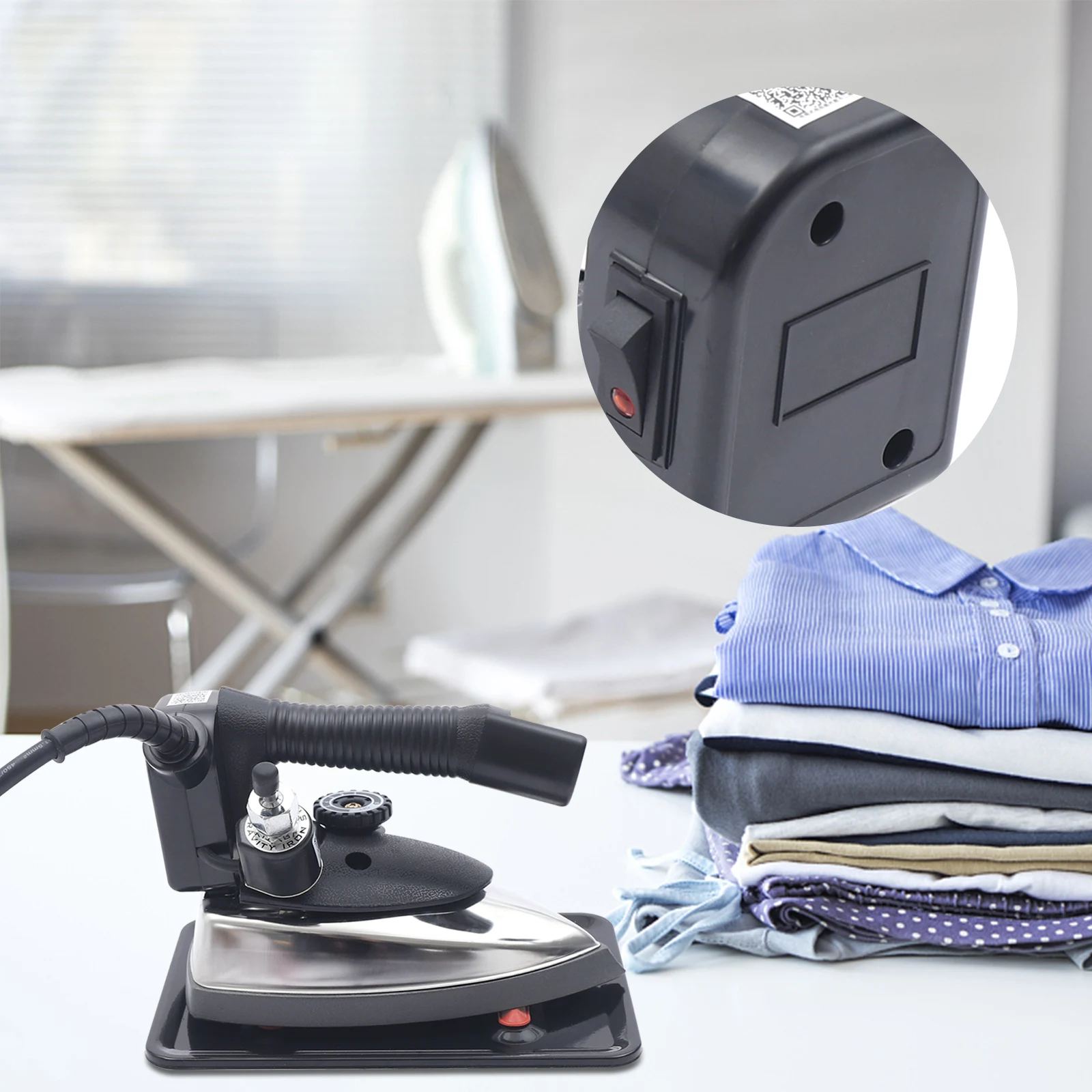 مكواة بخار صناعية بدرجة حرارة قابلة للتعديل 1200 وات، مكواة ملابس احترافية 110 فولت مع خزان 3 لتر لمصنع الملابس، منظف جاف
