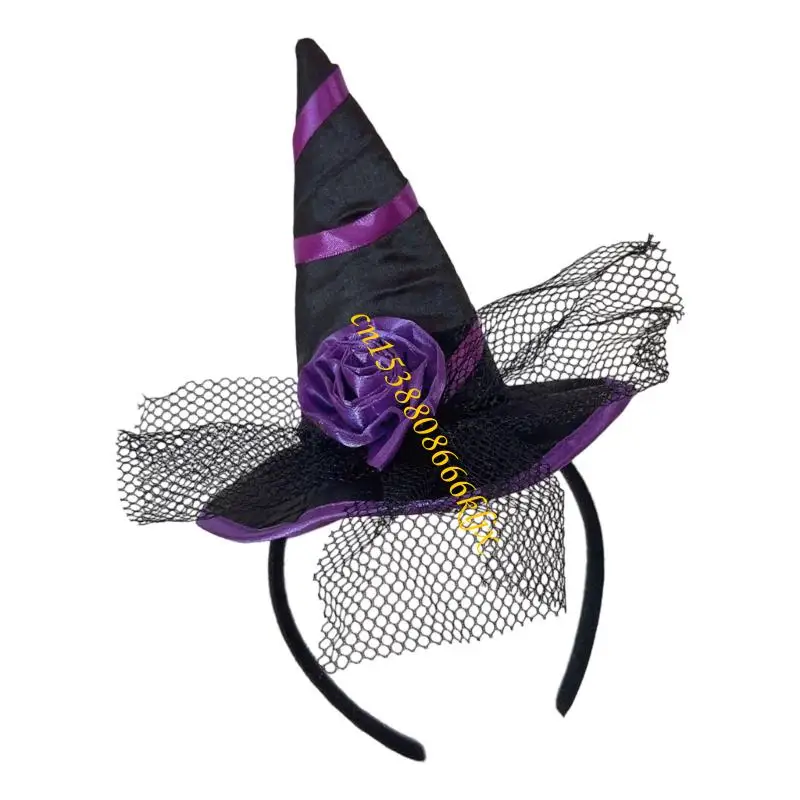 Creative Witch Headwear Halloween Party cung cấp đồ trang trí tóc mềm cho da nhạy cảm với da 066c