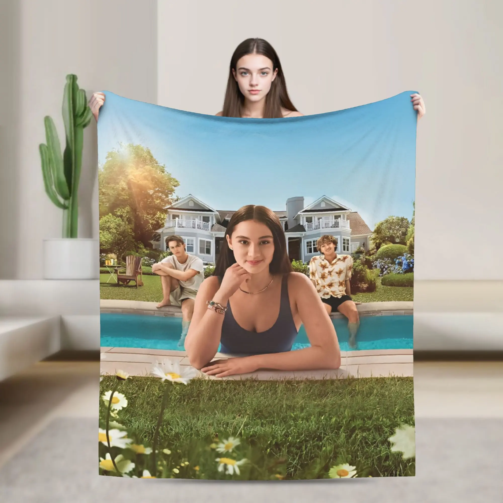 

Летние красивые вязаные одеяла, фланелевые винтажные легкие тонкие пледы для путешествий на открытом воздухе, покрывало