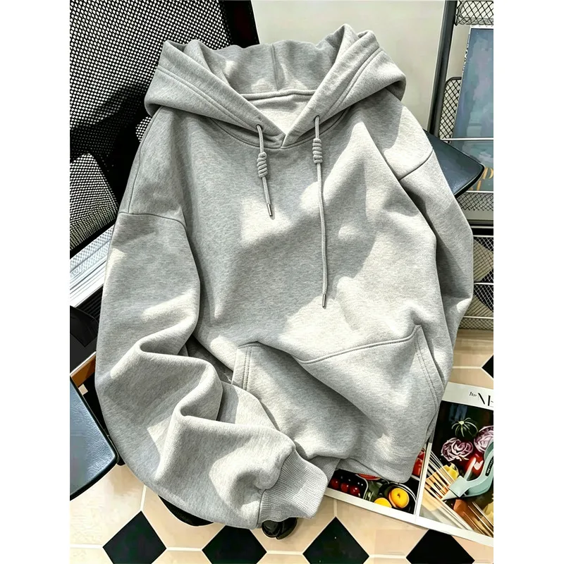 Fall/Winter Fashion Drawstring Hoodie – Casual Long-Sleeve Hooded Sweatshirt with Kangaroo Pocket – Essential Fall/Winter Top