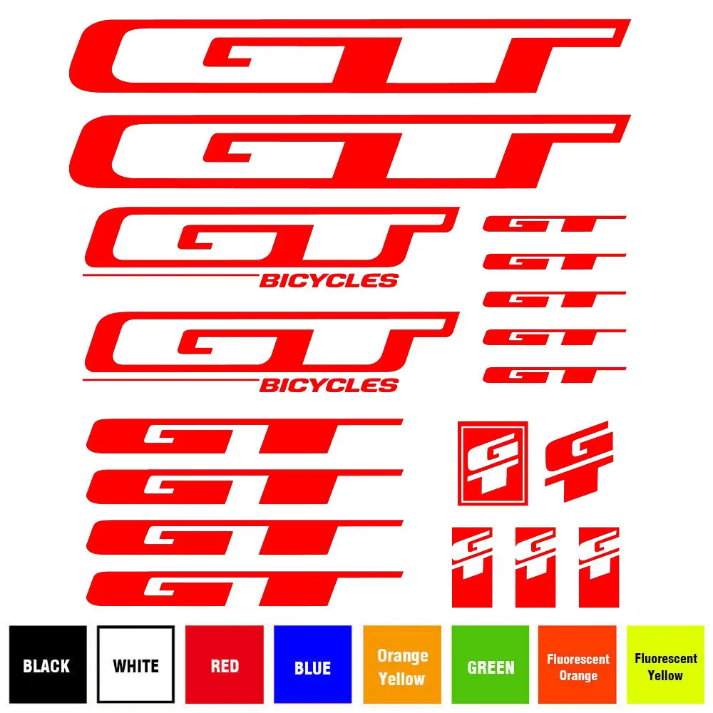 Kit For GT BIKES Vinyl Graphic Bike Frame Stickers Decal Mountain Bicycle Cycling MTB BMX Road Frame