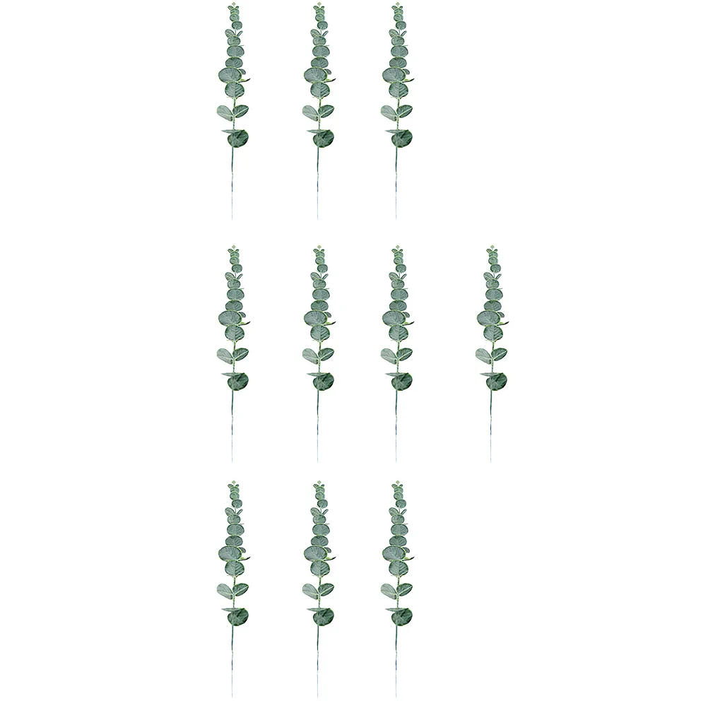 

10 Pcs Eucalyptus Money Leaf Decorations Greenery Plastic Gypsophila Garland Faux