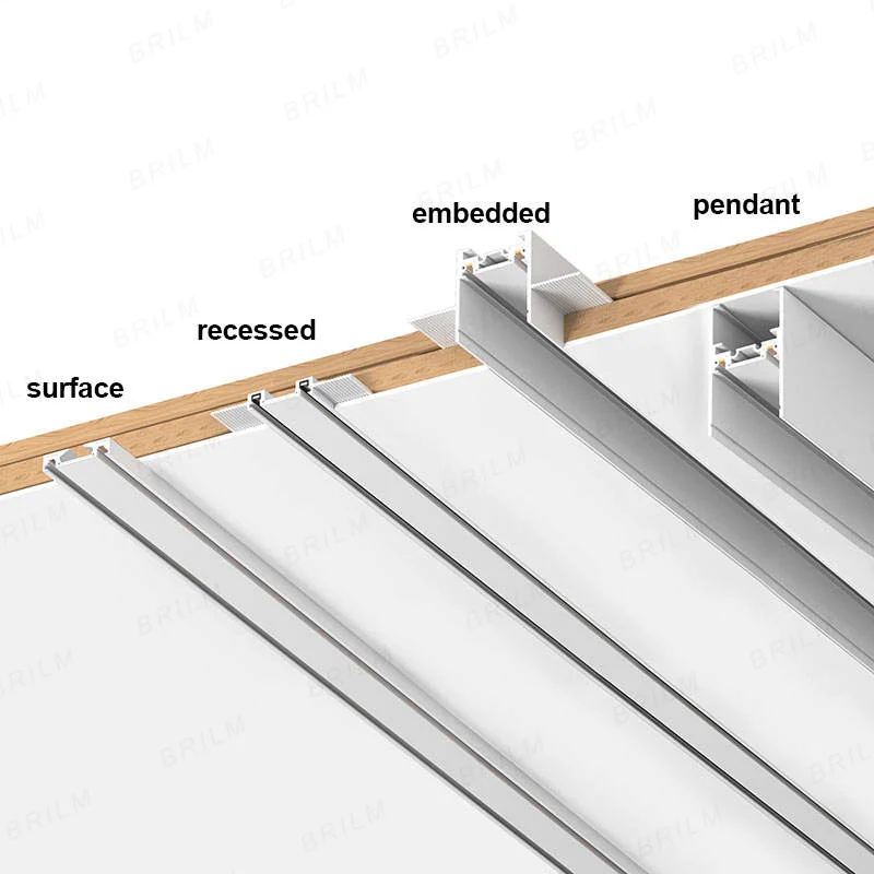 Ultra thin Magnetic Track Light 6MM Rail Surface Embedded Plastering Mount Spot LED Smart Tuya Zigbee Black White 1m/2m/2.5m