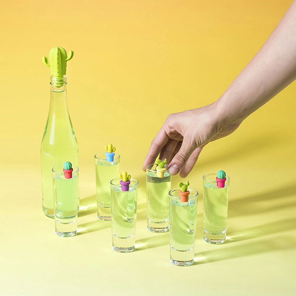 

1 set Silicone Cactus Shaped Bottle Cap Beverage Bar Tool For Soda Preservation Tool Vinegar Sealer