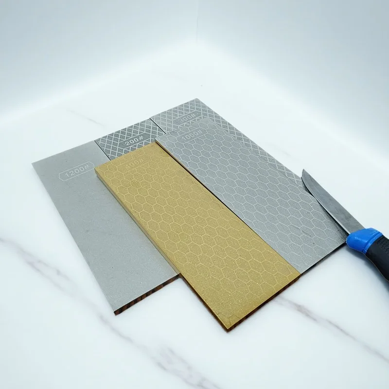 

203*69*8mm Double-sided Double-mesh Diamond Whetstone Household Kitchen Sharpener System Sharpening Angle Guide Fixed Angle Hot