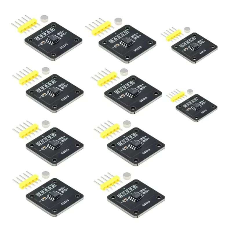 

-ABGQ MT6701 модуль магнитного энкодера, 14 бит для Arduino, высокоточный датчик измерения угла, магнитная индукция, 10 шт.