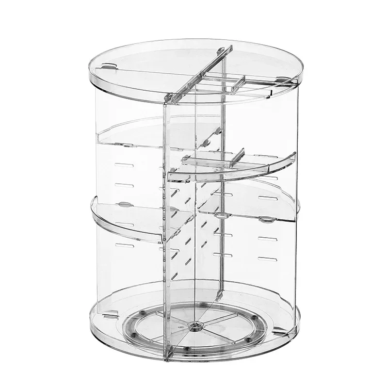 Fashion 360-degree Rotating Makeup Organizer Box Brush Holder Jewelry Organizer Case Jewelry Makeup Cosmetic Storage Box