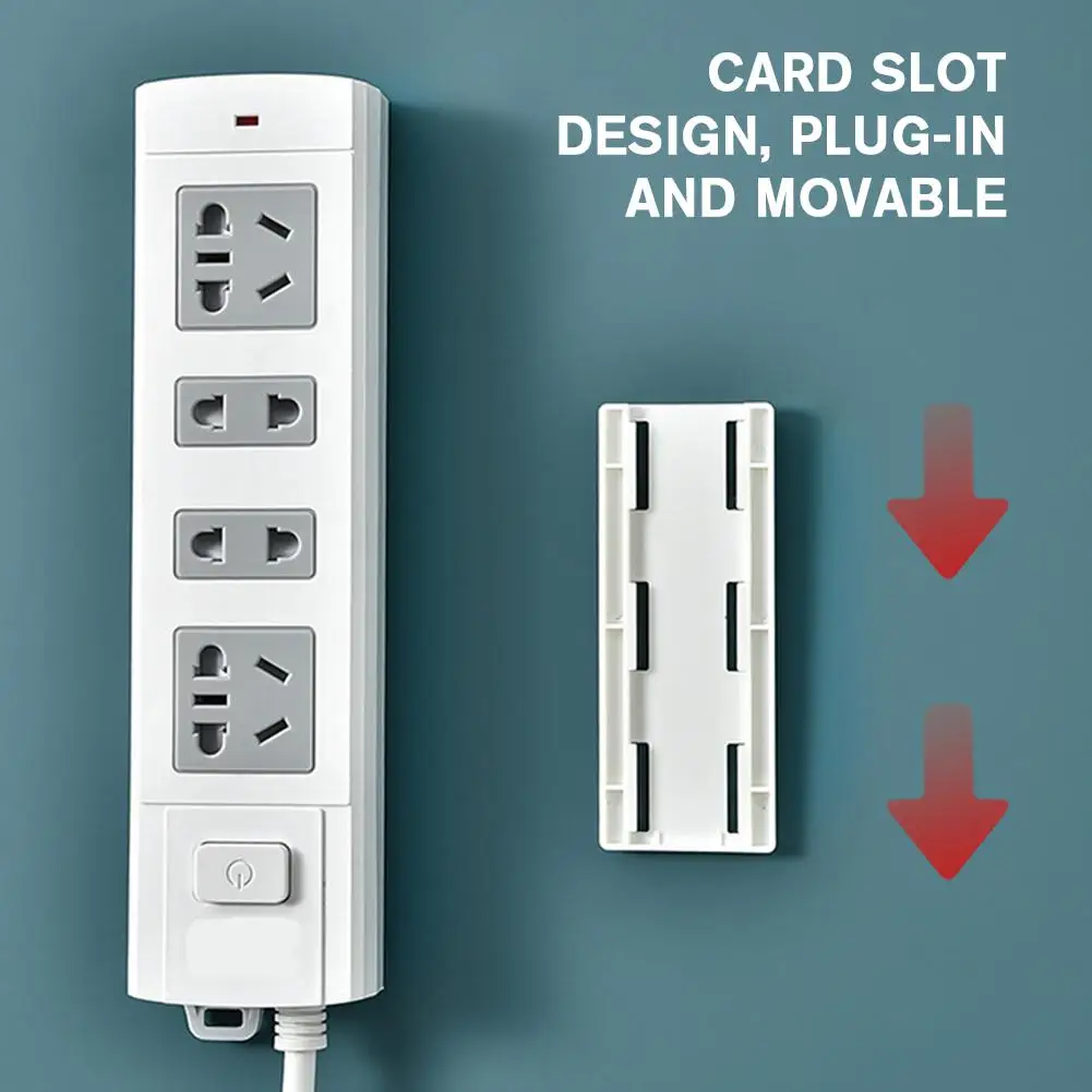 المقبس المثبت قوية Traceless الحائط التوصيل المثبت ملصق ذاتية اللصق سطح المكتب معلقة قطاع الطاقة منظم الكابلات #3