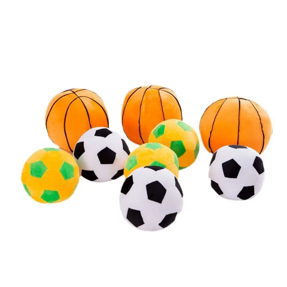 Soft Football Pillow Cushions Fuzzy Basketball Shaped Pillow Sports Simulation Basketball Throw Pillow Bedroom