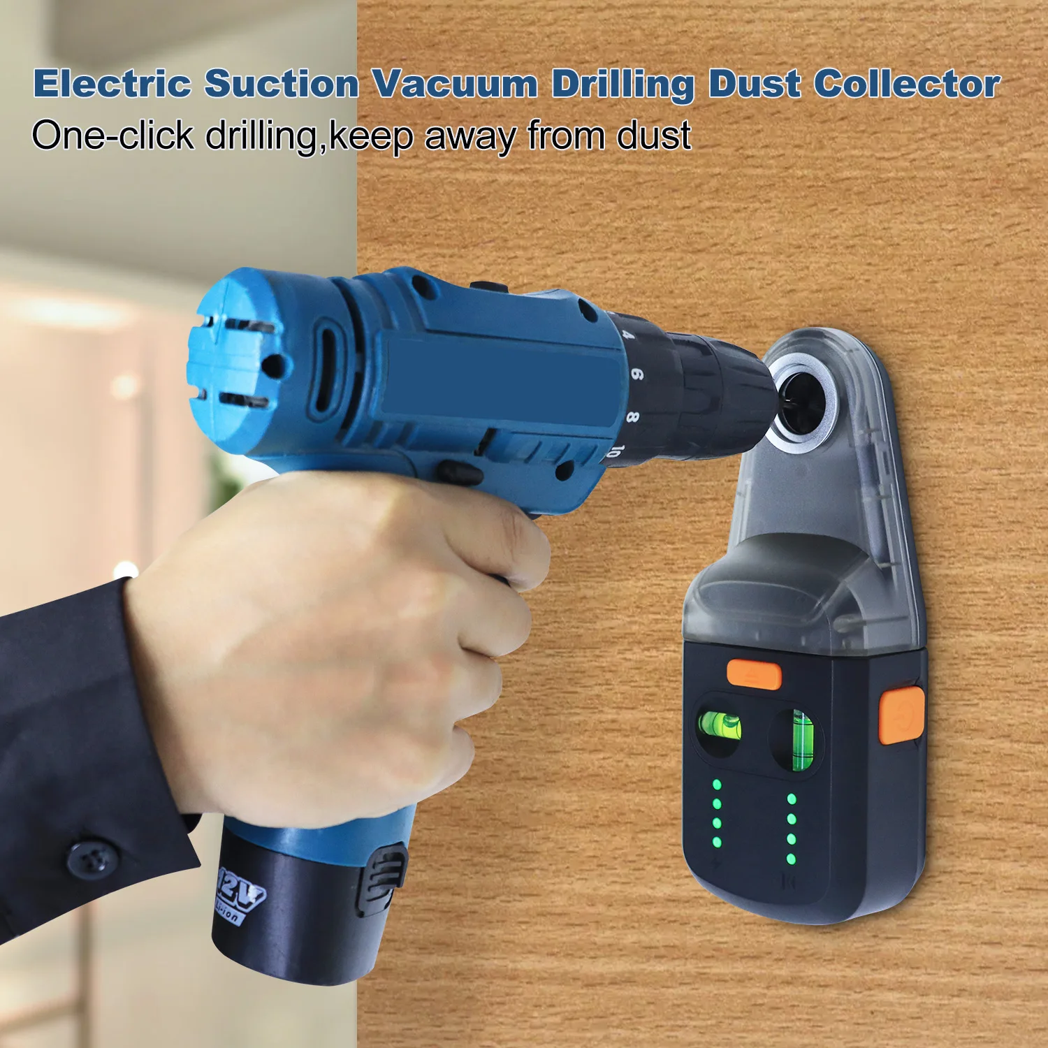 Xin Tester Electric Drilling Dust Collector Laser Level Portable Wall Suction Vacuum Drill Dust Furniture Tools