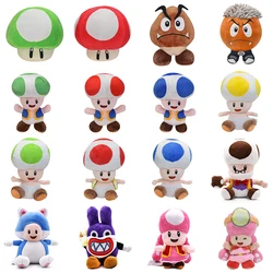 Muñecos de Peluche de Super Mario Bros, personaje de juego de Anime, Toad rojo y verde, Toadette, Goomba, seta, hombre, Nabbit, juguetes de Peluche, regalos