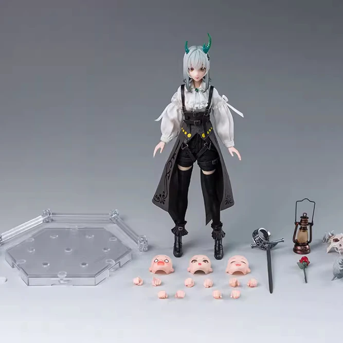 ในสต็อก 1/12 Hasuki Pa008 Pocket Art 8 Rose Knight Gloria Movable Eyes เปลี่ยนใบหน้าชุดหญิง Action Figure ของเล่นของขวัญ