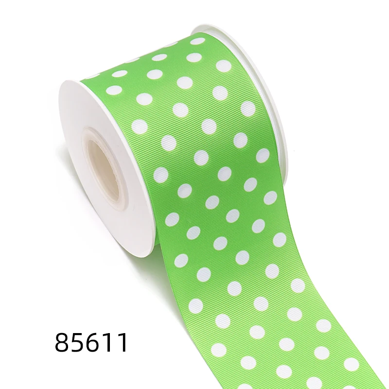 5 Yards Dot Printed Grosgrain Satin Ribbons For Bows DIY Craft Decoration Packaging Supplies. 85610