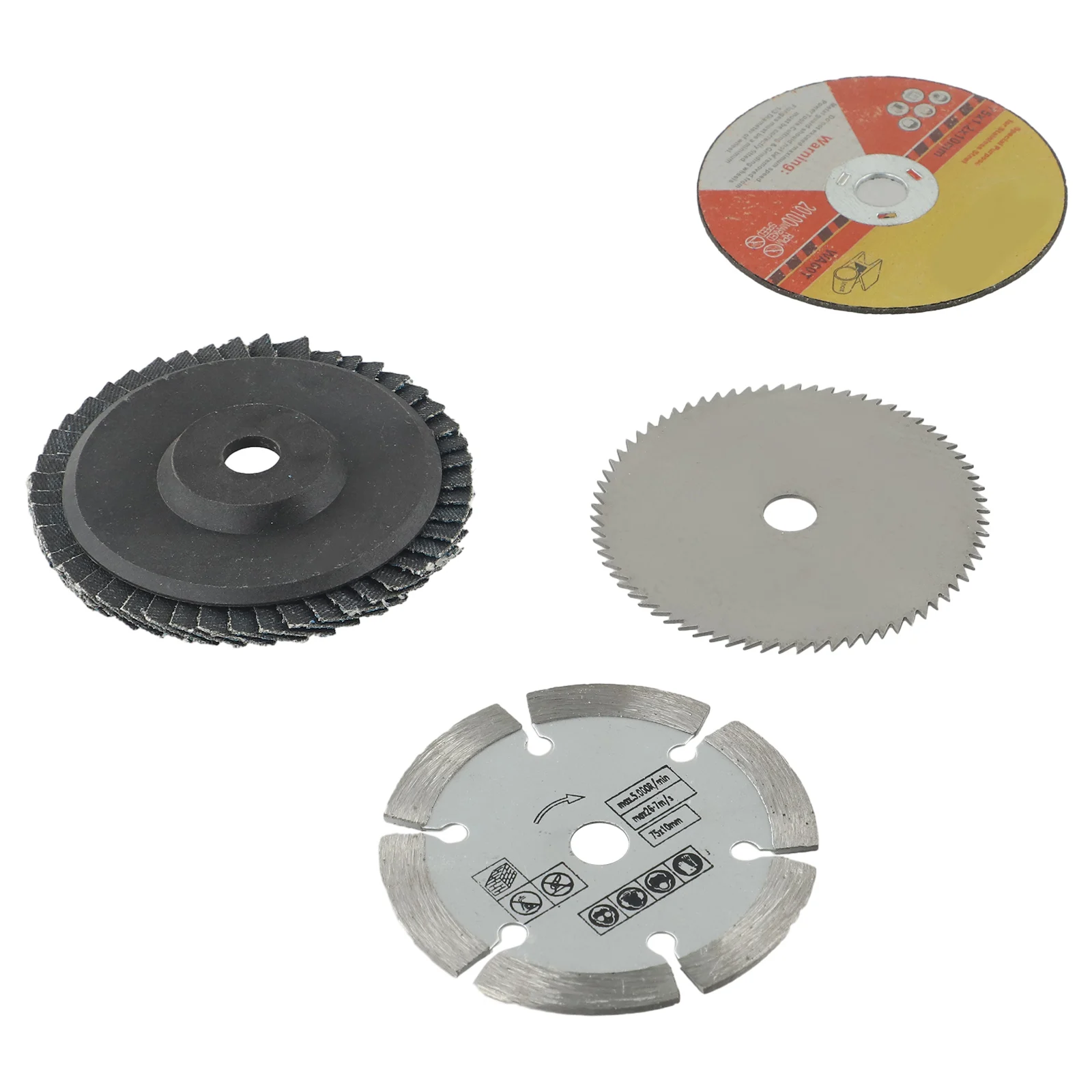 Disco da taglio da 4 pezzi da 75mm per accessori per smerigliatrice angolare Set per accessori per la sostituzione di utensili elettrici per il taglio della casa in pietra di vetro di legno