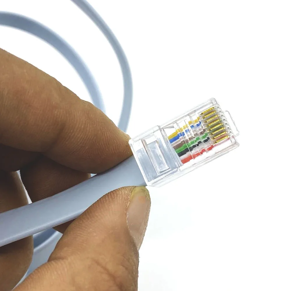 1Pcs 1.5M RJ45 Ethernet LAN Male Plug to RS232 DB9 Mothering Female Routers Network Port Connector Console Configuration Cable