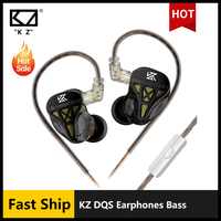 KZ DQS Earphones Bass Earbuds In Ear Monitor Headphones Sport Noise Cancelling HIFI Headset New Arrival!