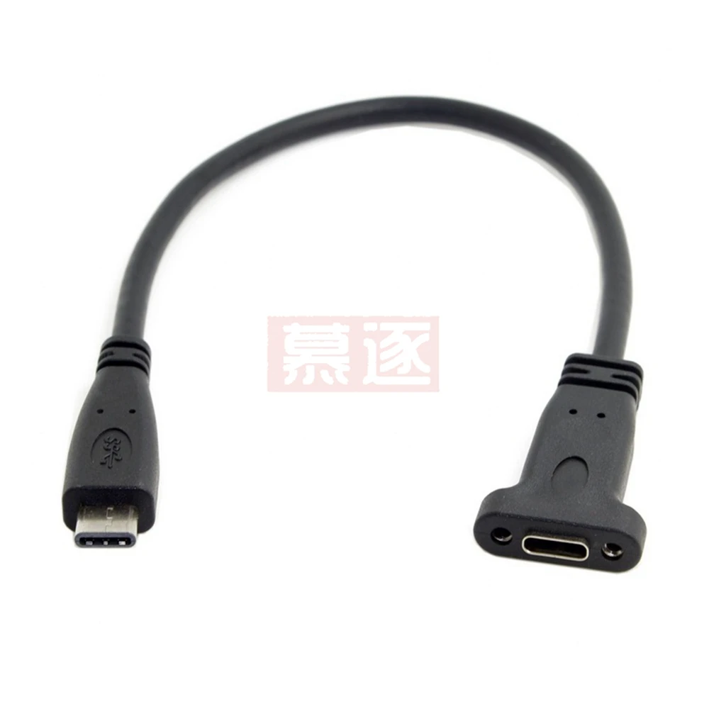 

Удлинительный кабель USB 3.1 типа c «папа-мама» с винтом для крепления на панели, удлинитель USB C «мама» на USBc «папа» Data